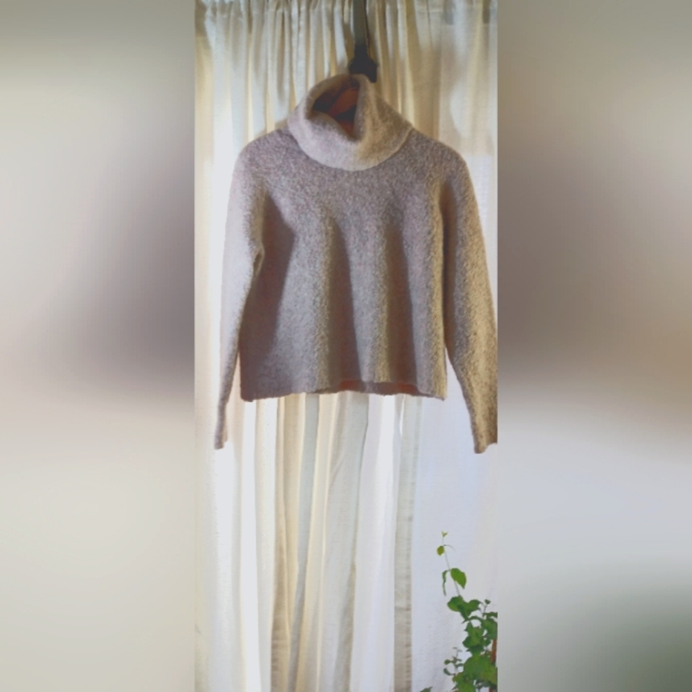 Madewell Roundtrip Turtleneck Sweater, Soft Rose, size S